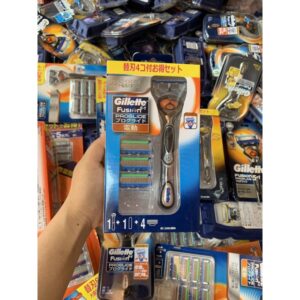 Set dao cạo râu Gillette Fusion 5 lưỡi kép ( 1 thân + 6 đầu thay) - Hàng Nhật nội địa