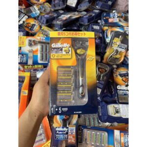 Set dao cạo râu Gillette Fusion 5 lưỡi kép ( 1 thân + 6 đầu thay) - Hàng Nhật nội địa