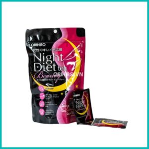 ORIHIRO- Trà Tiêu Mỡ, Bổ sung collagen Night Diet Beauty 16 gói