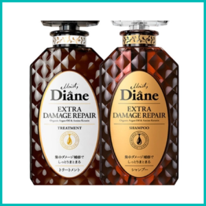 DIANE- Bộ dầu gội xả phục hồi tóc hư tổn nặng Moist Diane Extra Damage Repair 450ml x 2 (Tóc khô, chẻ ngọn, do uốn nhuộm)