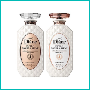 DIANE- Bộ dầu gội xả phục hồi tóc sáng bóng Moist Diane Extra Shine 450ml x 2 ( Tóc khô, xỉn màu, không mượt)