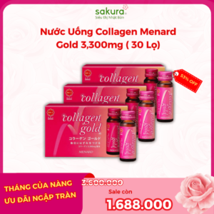 Combo 3 Hộp Collagen Menard Gold Nhật Bản ( 30 Lọ x 30ml) - Hàng Nhật nội địa