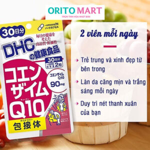 Combo DHC Nhật Bản Căng Bóng Da, Chống Lão Hóa 30 Ngày ( DHC Collagen, DHC Coezyme Q10)