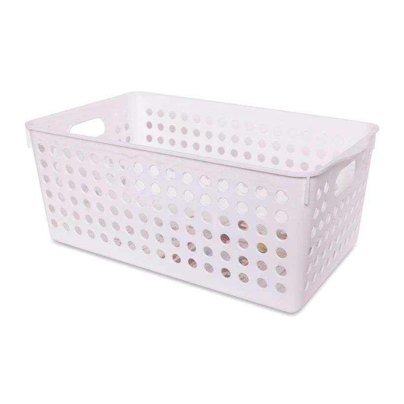 Giỏ nhựa đựng đồ màu trắng Inomata 30 x 16 x 12cm-4905596457169 ...