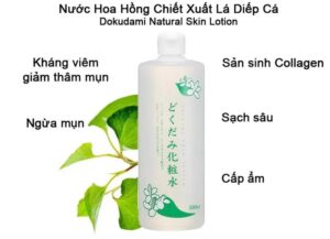 Nước Hoa Hồng Dokudami Lotion Diếp Cá Ngăn Ngừa Mụn Nhật Bản 500ml