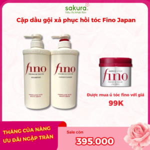 Bộ Gội Xả Shiseido Fino Premium Touch Hỗ Trợ Phục Hồi Tóc Hư Tổn (550ml+ 550ml)