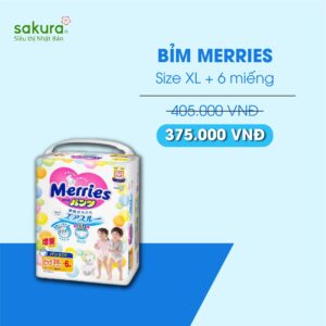 Bỉm Merries quần XL38+6