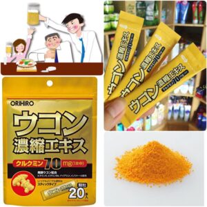 Tinh Bột Nghệ Giải Rượu Orihiro Turmeric 20 Gói