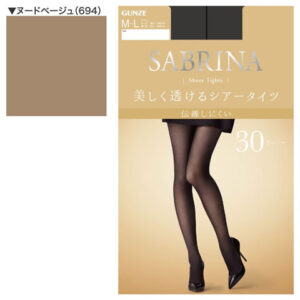 GUNZE- Quần tất Sabrina Sheer Tights giữ nhiệt 30D 694 size M (màu da tự nhiên)