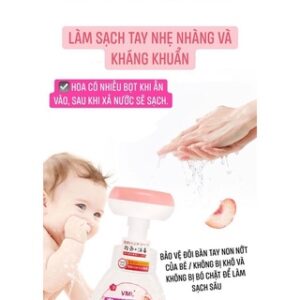 Nước rửa tay dạng bọt Loveline 450ml hương đào