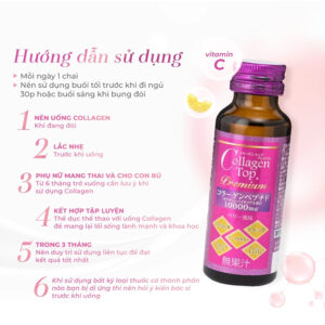 Nước uống Collagen Shinnippai Top Premium 10.000mg (Hộp 10 chai x 50ml) - Hàng Nhật nội địa