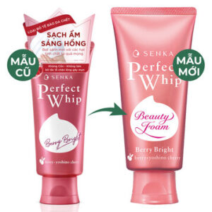 Sữa Rửa Mặt Senka Perfect Whip Berry Bright Làm Sạch Sâu & Dưỡng Sáng Hồng Da 100g