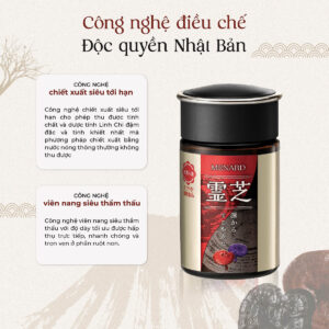 MENARD- Viên Uống Linh Chi Đen & Đỏ Tinh Khiết Cô Đặc Reishi 100 Viên, Thượng Phẩm Linh Chi