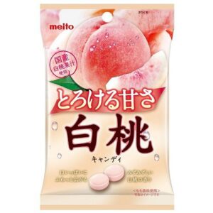 Kẹo vị đào Meito white peach candy 75g