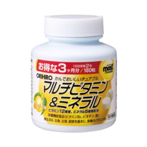 Viên nhai bổ sung Vitamin và khoáng chất Orihiro Most Chewable 180 viên - hàng Nhật nội địa