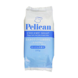 Xà phòng Pelican Creamy Soap chiết xuất từ dầu cọ 100g - Hàng Nhật nội địa