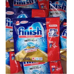 ( Big Sale) VIÊN RỬA BÁT FINISH NHẬT BẢN 150 VIÊN SIÊU SẠCH 99.9% - Hàng Nhật nội địa