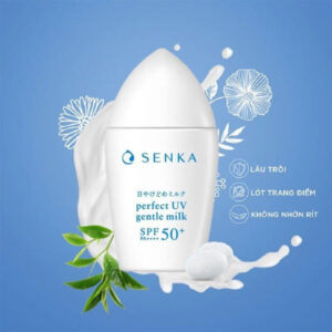 Kem chống nắng cho da nhạy cảm Perfect UV genle milk Senka SPF 50+ PA++++