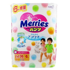 Bỉm merries size XL quần 38+6 nội địa Nhật Bản