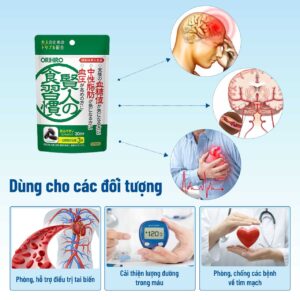 Viên uống Sage hỗ trợ giảm mỡ máu, huyết áp Orihiro 90 viên - Hàng Nhật nội địa