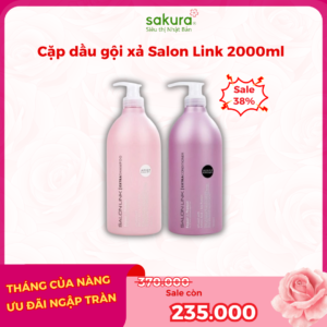 Combo Dầu Gội Và Dầu Xả Salon Link 1000ml x2 - Hàng Nhật nội địa