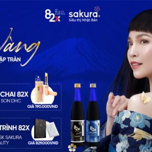 COMBO 2 Chai nước uống Collagen & Placenta cao cấp 82X Sakura Premium New 2020 - Hàng Nhật nội địa