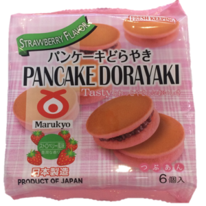 Bánh Rán Đậu Đỏ Marukyo Pancake Dorayaki Dâu 6 chiếc - Hàng Nhật nội địa