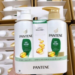 Dầu gội Pantene set 3 kèm ủ tóc UV màu xanh lá và màu vàng