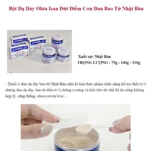 Bột hỗ trợ trị đau dạ dày Ohta Isan Nhật Bản 140g