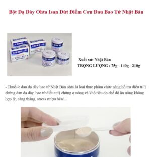 Bột hỗ trợ trị đau dạ dày Ohta Isan Nhật Bản 140g