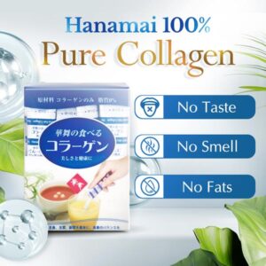 Collagen hanamai chiết xuất da heo, da cá, vị trà xanh - Hàng Nhật nội địa