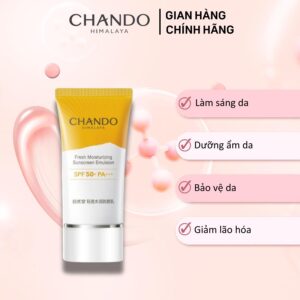 Sữa chống nắng hỗ trợ dưỡng trắng Chando Himalaya 40ml chứa niacinamide hàng chính hãng