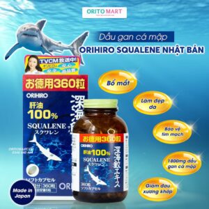 Viên uống dầu gan cá mập Squalene Orihiro 360+30 viên ( 65 ngày)