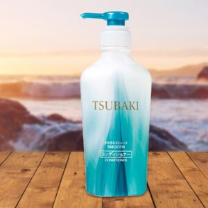 Dầu xả Tsubaki suôn mượt mềm mại màu xanh 450ml - Hàng Nhật nội địa