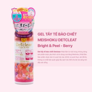 MEISHOKU- Gel tẩy tế bào chết Detclear 180ml màu hồng (hương dâu tây, việt quất)