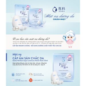 Mặt nạ dưỡng ẩm sáng mịn Senka Pefect aqua Rich Mask Luninous Moist