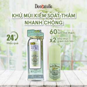 Lăn Khử Mùi Đá Khoáng Soft Stone Double Deonatulle 20g New 2024 (Hương Bạc Hà)