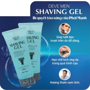 Gel cạo râu Deve Men Tuýp 220G - Hàng Nhật nội địa