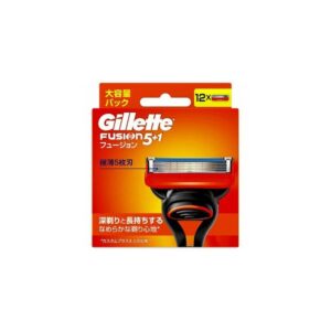 Set 12 Lưỡi Dao Cạo Râu Thay Thế Gillette Fusion 5 Lưỡi Lép (Mẫu 3) - Hàng Nhật nội địa