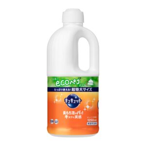 Nước rửa chén Kyukyuto Kao hương cam 1250ml - Hàng Nhật Nội Địa