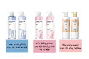 Bộ dầu gội & xả Pantene micellar (400ml + 400g) màu xanh cho tóc khô, xơ rối - Hàng Nhật nội địa