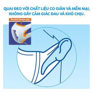 Hộp 100 khẩu trang Unicharm 3 lớp kháng khuẩn - Hàng Nhật nội địa