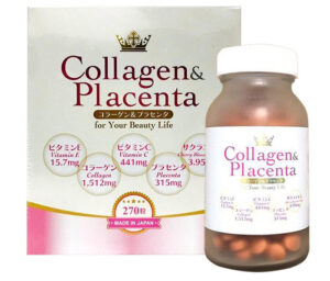 Viên uống trắng da chống lão hóa 5in1 collagen & placenta 270v New - Hàng Nhật nội địa