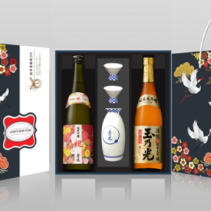 Hộp rượu cao cấp: Set 2 rượu Sake Junmai Ginjo Shuraku 720ml