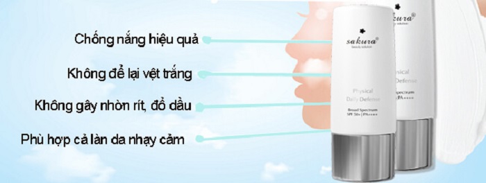 Nhũ tương chống nắng vật lý Physical Daily Defense SPF 50+ PA ++++