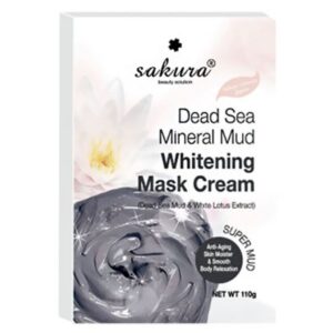 KEM TẮM TRẮNG BÙN KHOÁNG THIÊN NHIÊN VÀ TINH CHẤT SEN TRẮNG SAKURA DEAD SEA MINERAL MUD WHITENING MASK CREAM