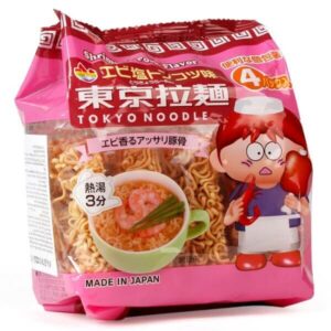 Mì ăn liền Tokyo Noodle Shrimp & Pork Flavour vị Tôm & thịt heo 112g (4 miếng*28g) - Hàng Nhật nội địa