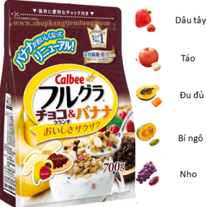 Ngũ cốc dinh dưỡng Calbee 700g màu nâu