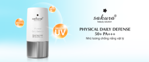 KEM CHỐNG NẮNG VẬT LÝ SAKURA PHYSICAL DAILY DEFENSE SPF 50+ PA++++