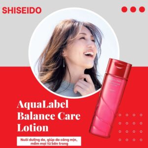 SHISEIDO- Nước hoa hồng Aqualabel Balance Care Lotion 200ml màu đỏ (Cấp ẩm sâu, căng bóng da)